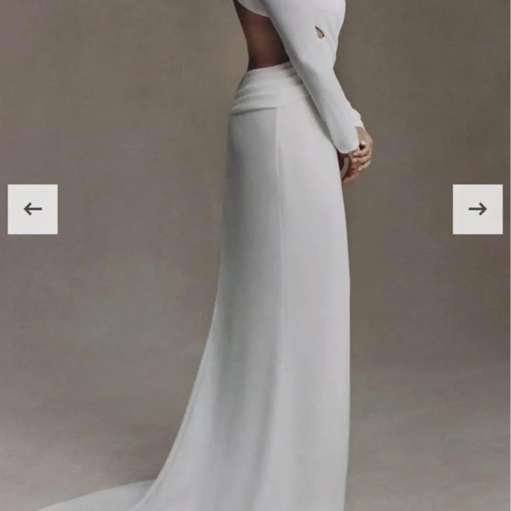 Tadashi Shoji Payton Gown Cutout Wedding Dress Crepe NWT size 12 - Picture 8 of 9